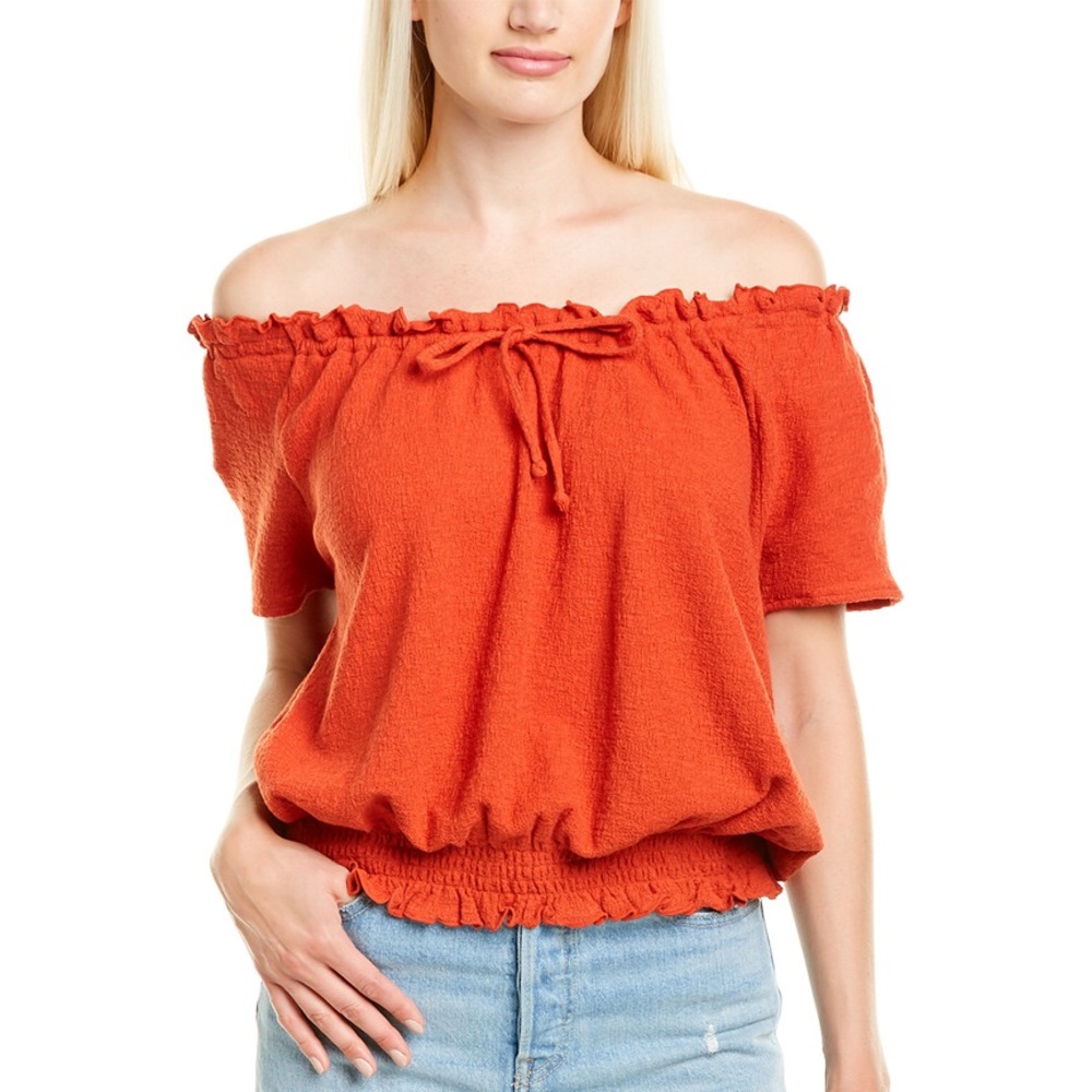 Madewell | texture & thread cotton drawstring top size large